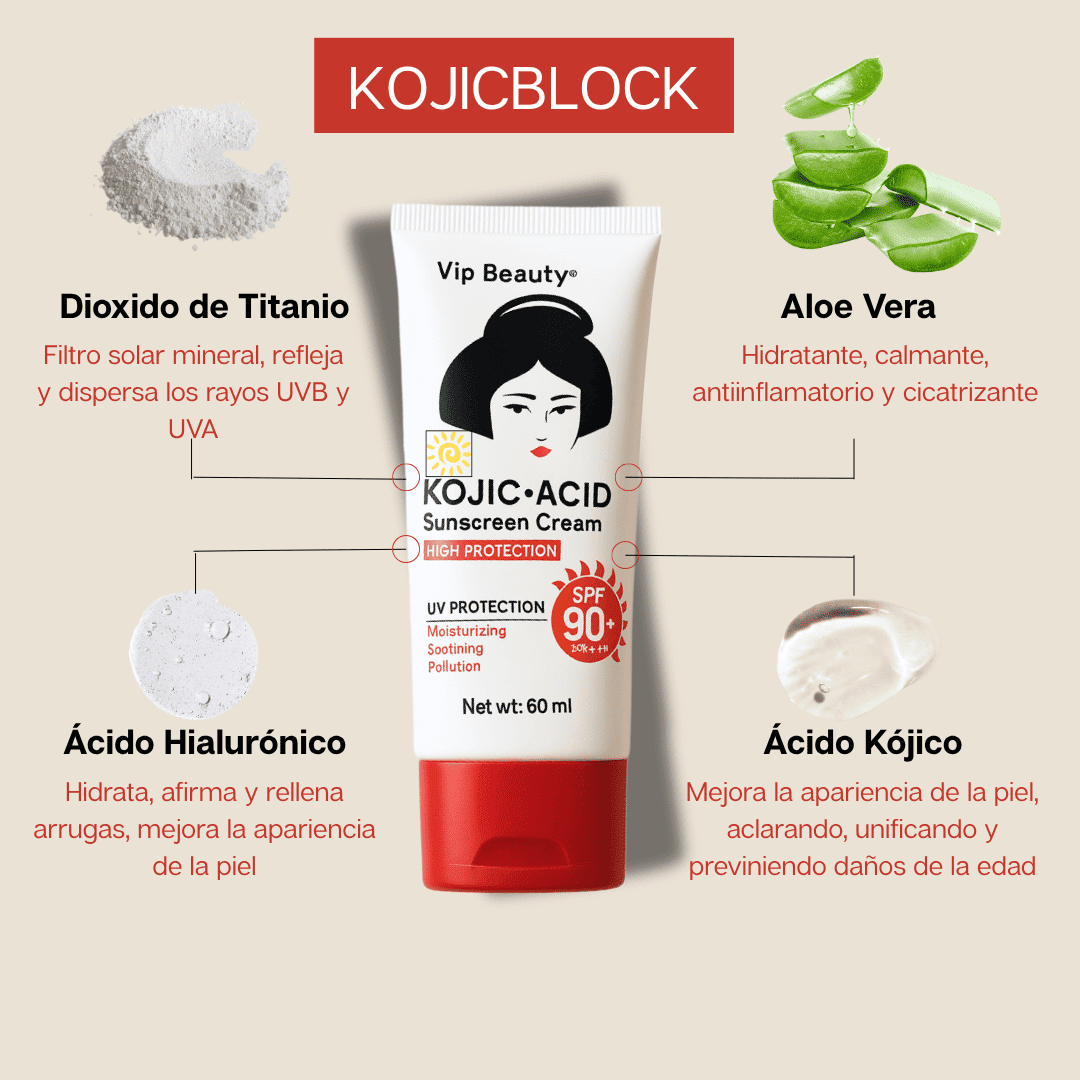 KOJICBLOCK: Protege, rejuvenece y aclara 2x1