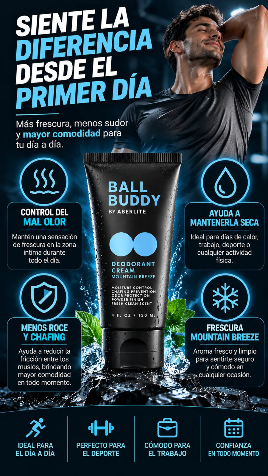 Ball Buddy crema desodorante íntima masculina 2
