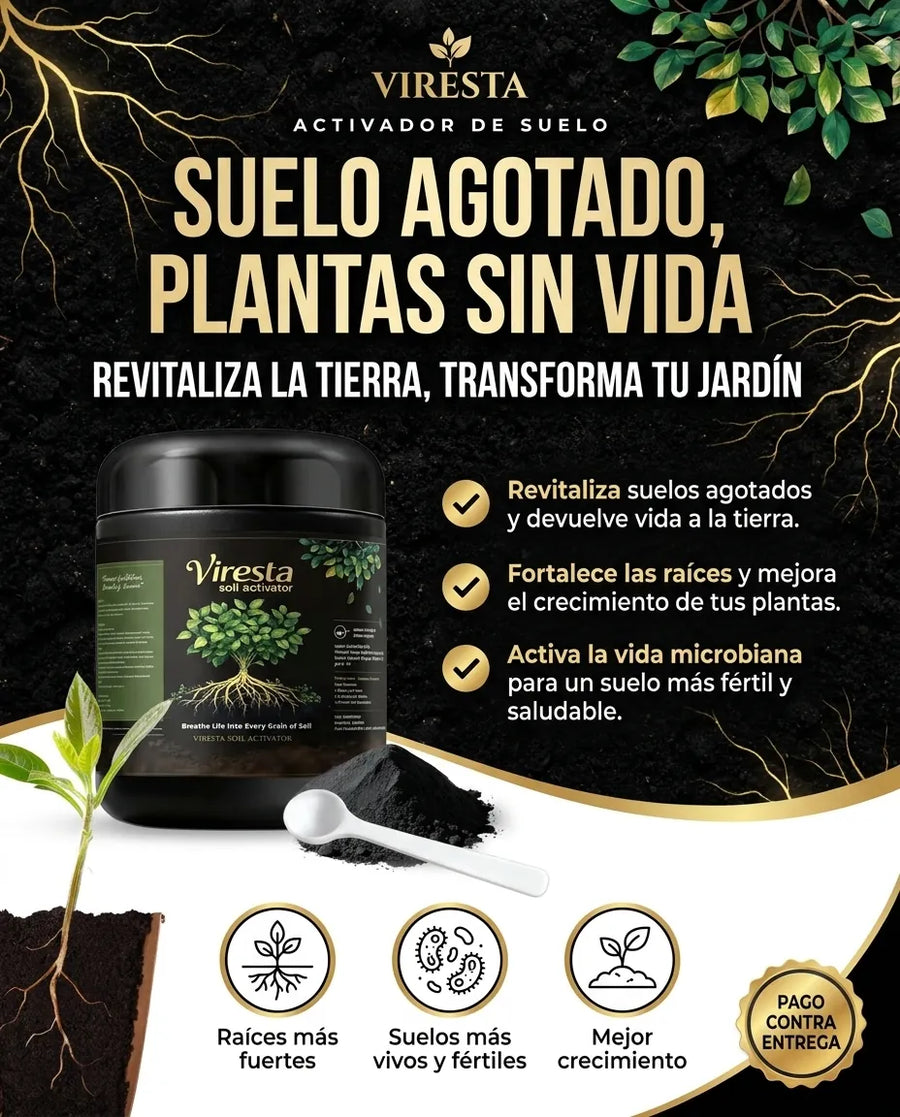 Suelo agotado, plantas sin vida: Viresta revitaliza la tierra