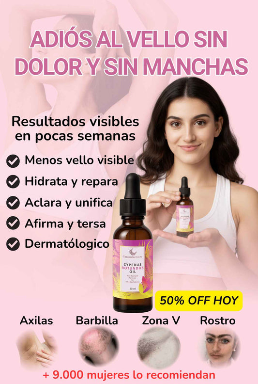 Cyperus Rotundus Oil: Reductor de vello, irritaciones y manchas