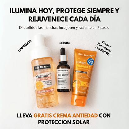 KIT ANTIOXIDANTE: Reparación y Rejuvenecimiento +Protector Solar GRATIS
