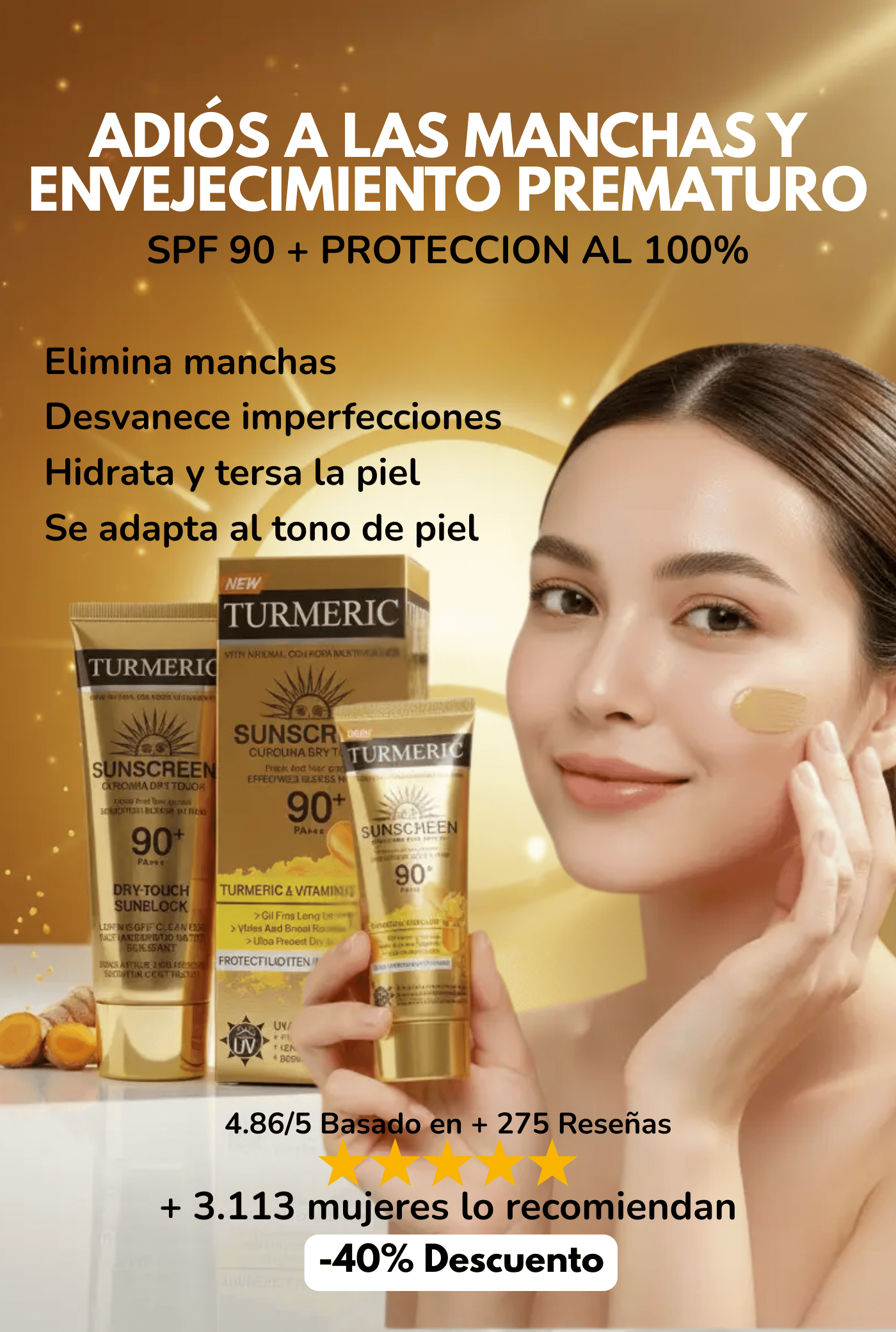 TURMERIC ANTIMANCHAS: Protege, Elimina Manchas y Rejuvenece