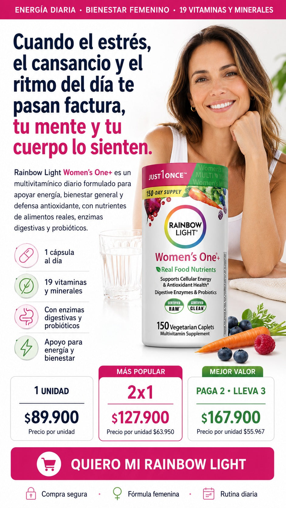 RAINBOW LIGHT WOMEN 150 Cap + REGALO