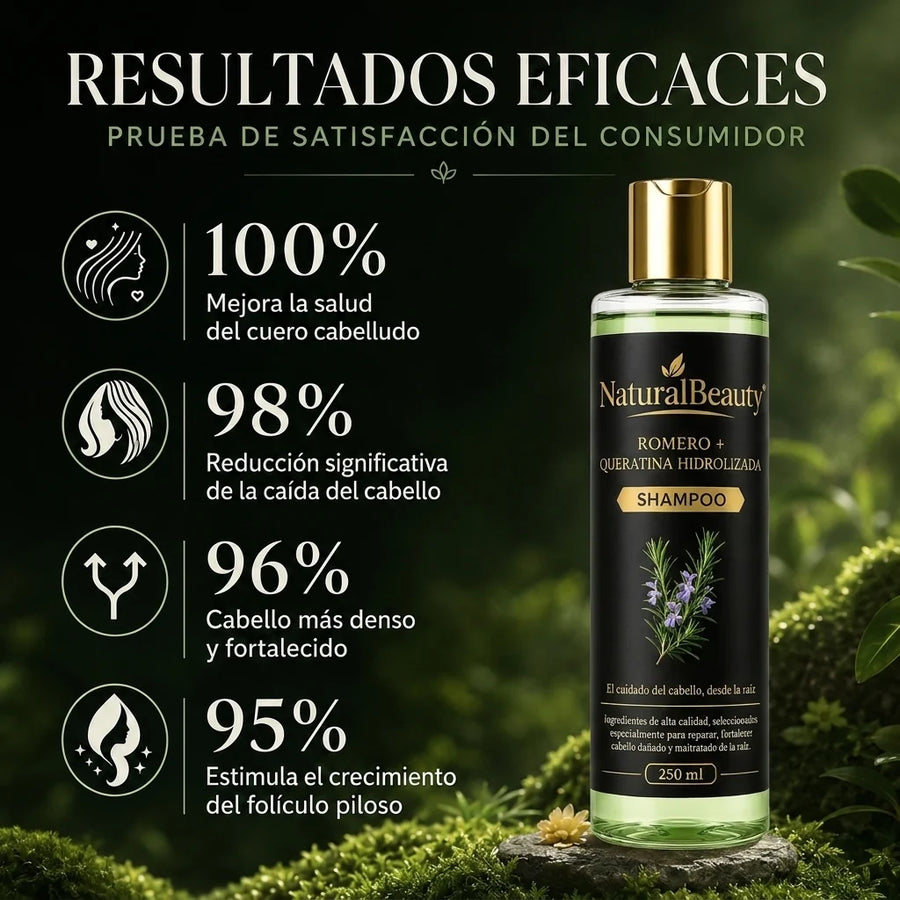 Shampoo de Romero + Queratina Hidrolizada NaturalBeauty 250 ml 5