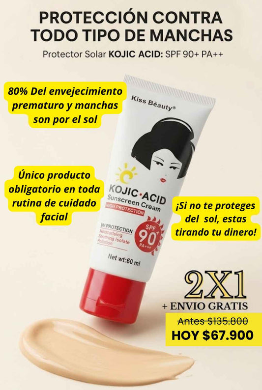 KOJICBLOCK: Protege, elimina manchas y rejuvenece 2x1