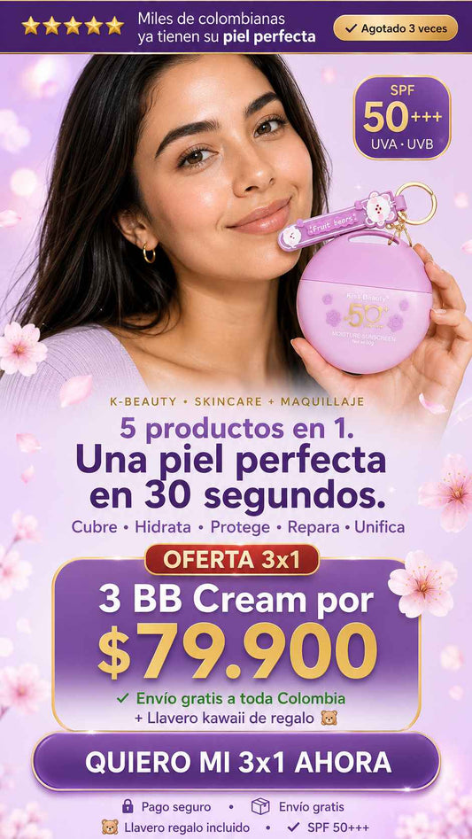 BB CREAM SOLAR SPF 50, CON LLAVERO OFERTA: 3X1