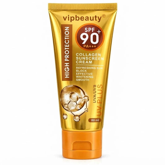 Protector solar con colágeno SPF 90+ Vipbeauty 60 ml